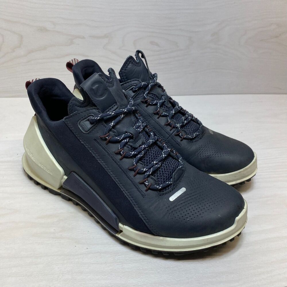Ecco Biom 2.0 Trainers Mens Size 6.5 Navy Leather‎ Athletic Running Shoes
